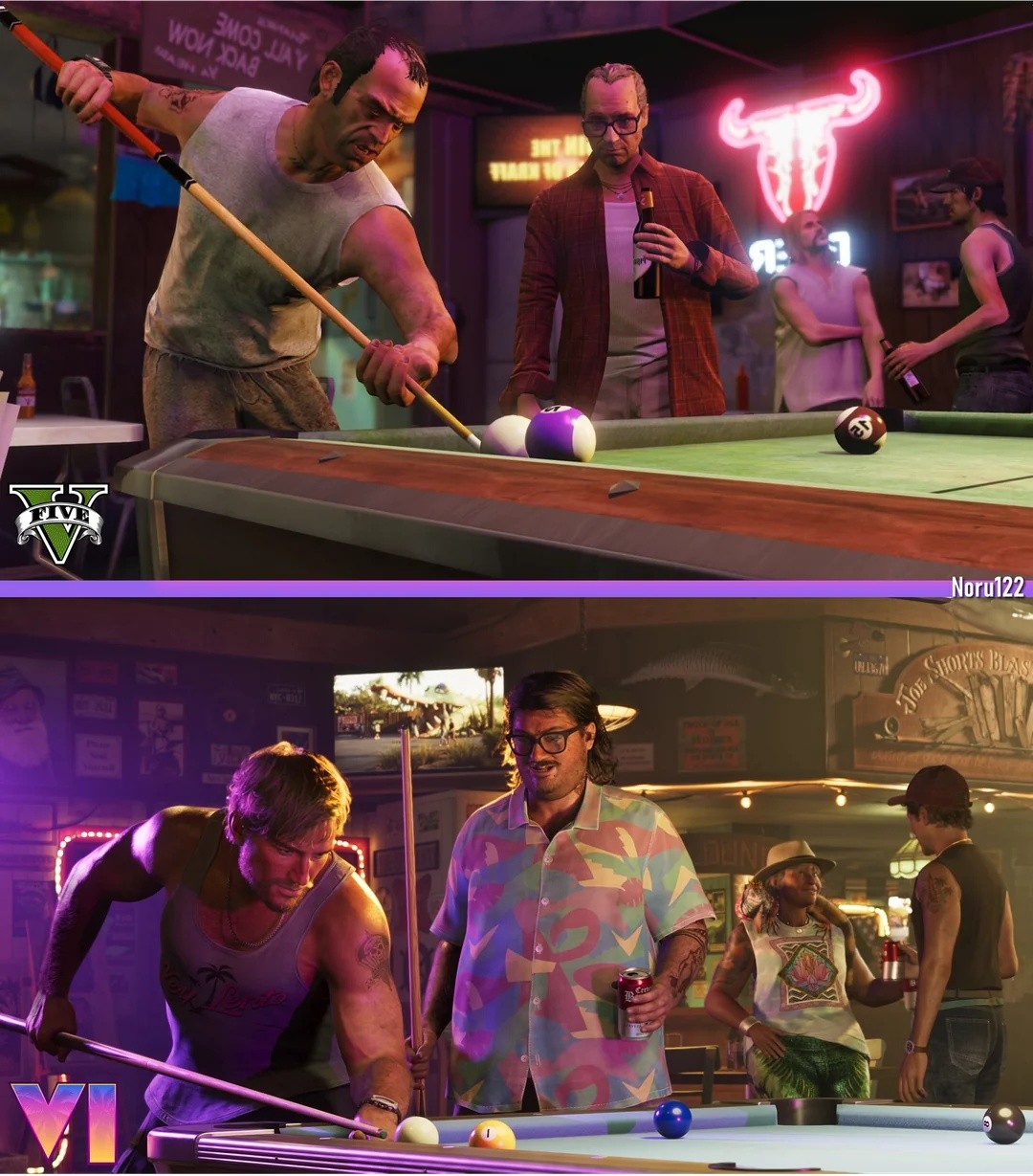 粉丝用《给他爱5》重现《GTA6》官方截图