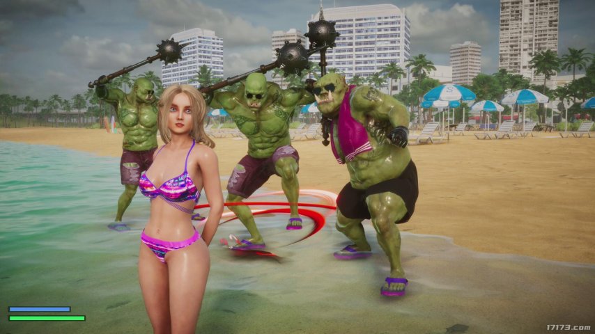  强悍比基尼战士PC游戏公开消灭兽人战斗视频