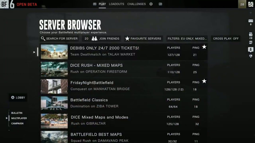 《战地6》B测UI一坨 玩家自己做了一个主菜单UI