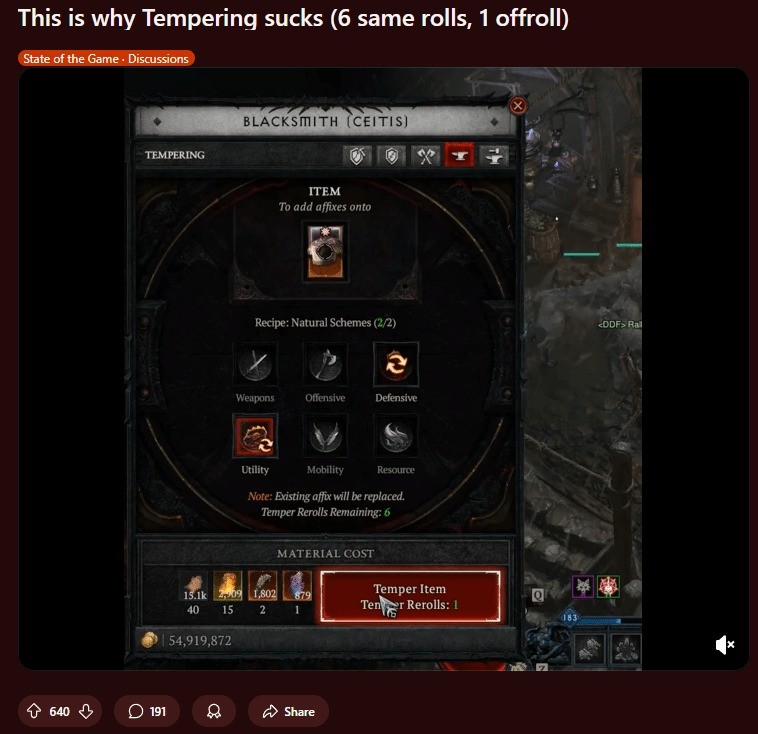 《暗黑破坏神4》淬炼机制被玩家怒喷:最糟糕的设计