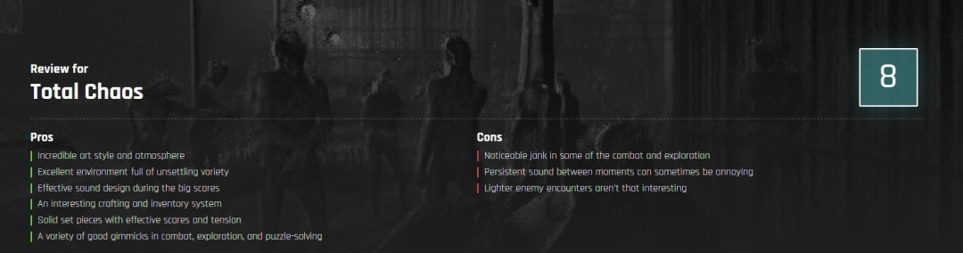 联手《寂静岭》传奇作曲家!媒体高分盛赞恐怖游戏新作《全面混沌》