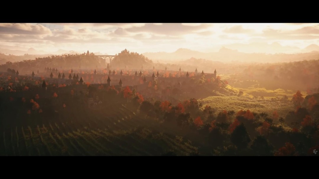 虚幻5打造《上古卷轴4》Skingrad场景 宏伟壮丽