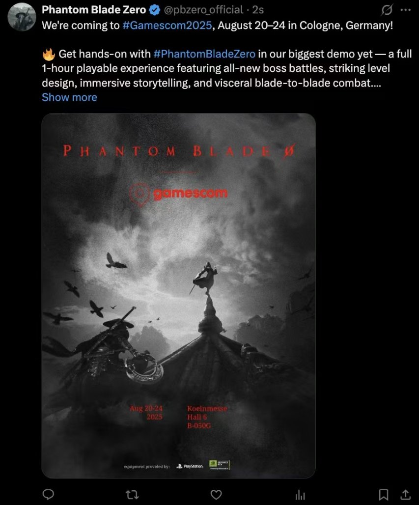  影之刃零参展科隆游戏展对决国际大作