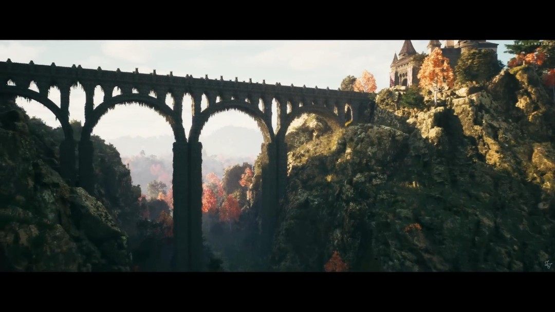 虚幻5打造《上古卷轴4》Skingrad场景 宏伟壮丽