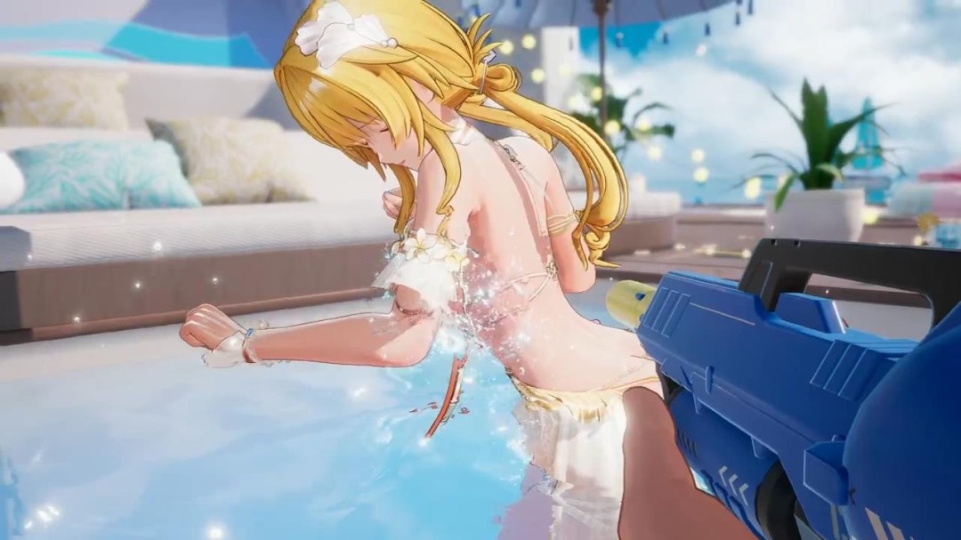 《尘白禁区》泳装嬉水场景 芬妮太性感了！