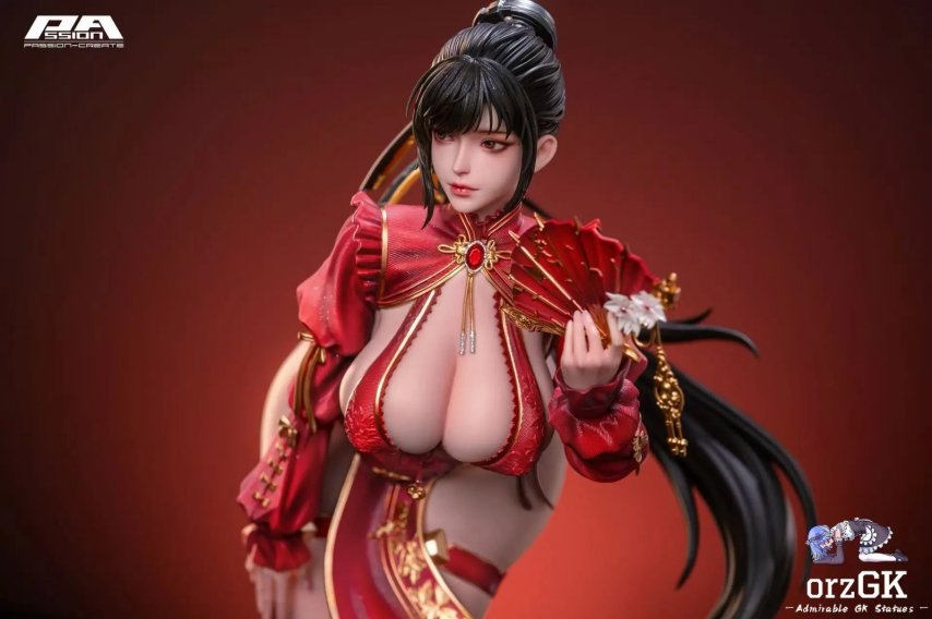  剑星伊芙性感深V旗袍雕像全球限量128