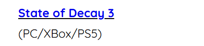 《战争机器：事变日》《腐烂国度3》都会登陆索尼PS5平台