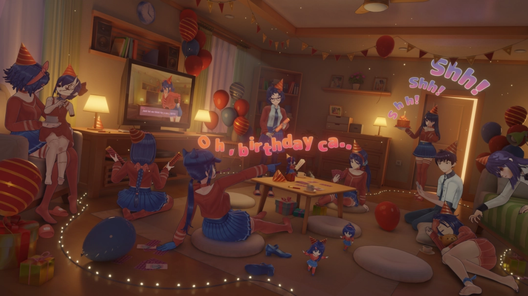 《米塔》主角第一次生日到来 米塔全家福贺图与玩家一同庆祝