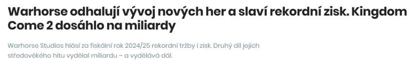  天国拯救2开发中财报曝光营收破亿