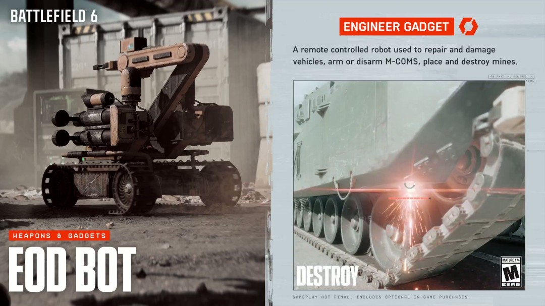 《战地6》工程兵之友介绍——EOD排爆机器人