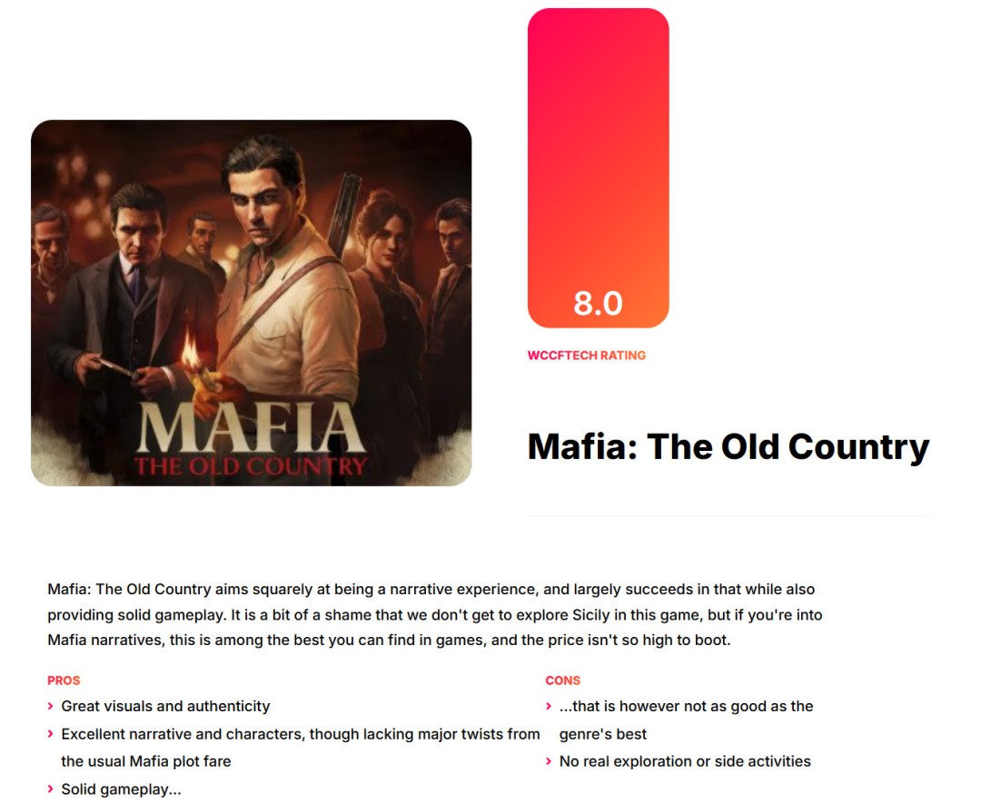 《四海兄弟:故乡》首批媒体评分出炉 IGN 8分