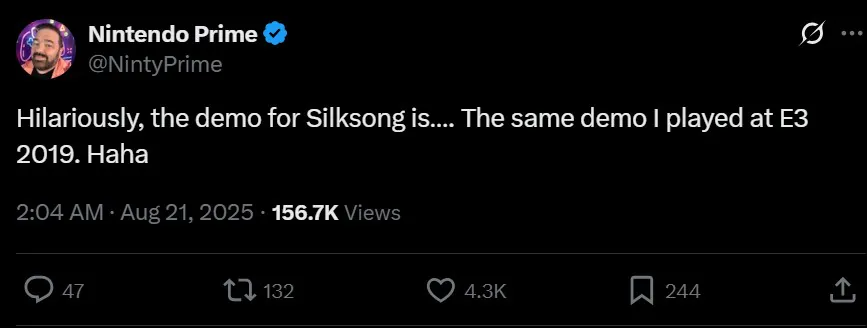 《空洞骑士：丝之歌》科隆展试玩和E3 2019版一样