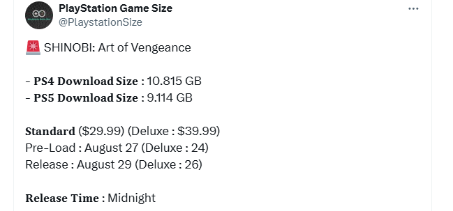 《超级忍 反攻的斩击》PS4/5版容量曝光 不到10GB!