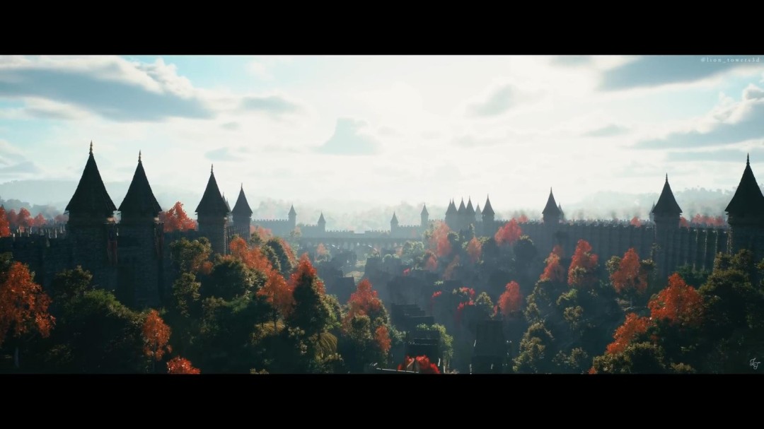 虚幻5打造《上古卷轴4》Skingrad场景 宏伟壮丽