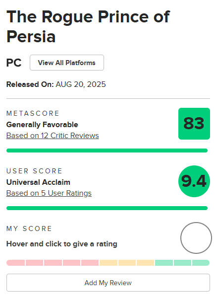  《波斯王子：Rogue》肉鸽游戏正式发售 育碧新作现已上线