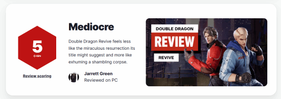  双截龙IGN仅5分评价 游戏体验不佳