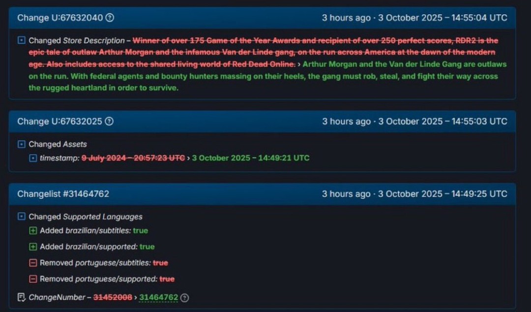  《荒野大镖客2》Steam版页面信息更新 复刻版将至