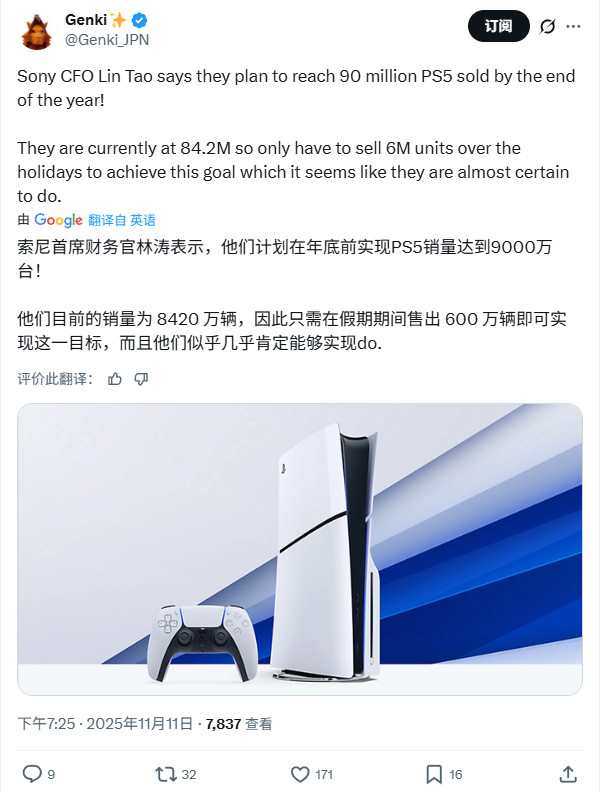 还能再战几年!索尼称PS5仅处于生命周期中期