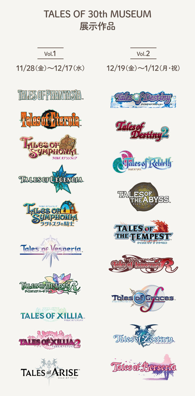 万代南梦宫《传说》系列30周年纪念大会11月开幕 新旧集结