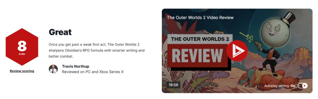  天外世界2IGN8分剧情更聪明战斗更出色