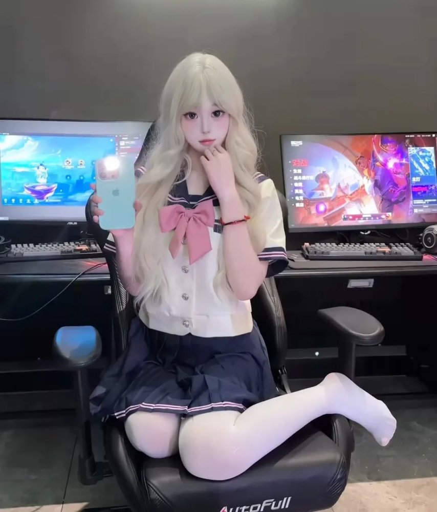  JK制服美少女过膝丝袜纯欲学姐cos惊艳