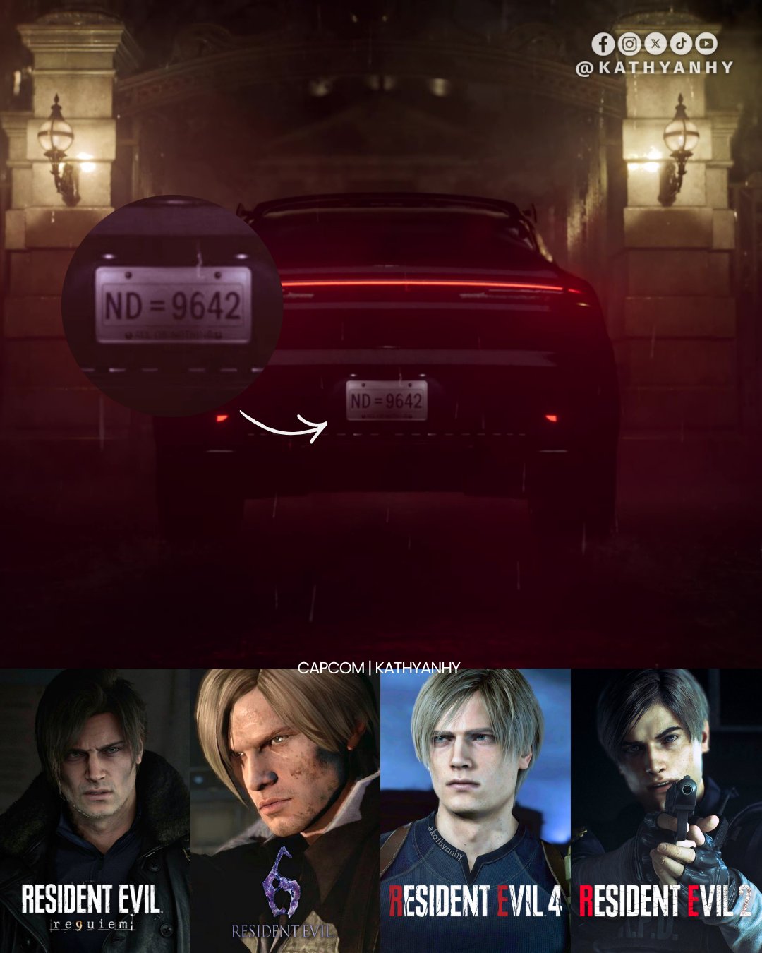  《生化危机9》里昂保时捷车牌藏彩蛋