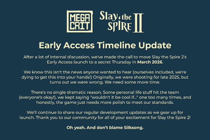  杀戮尖塔2延期上线经典卡牌肉鸽续作发布推迟