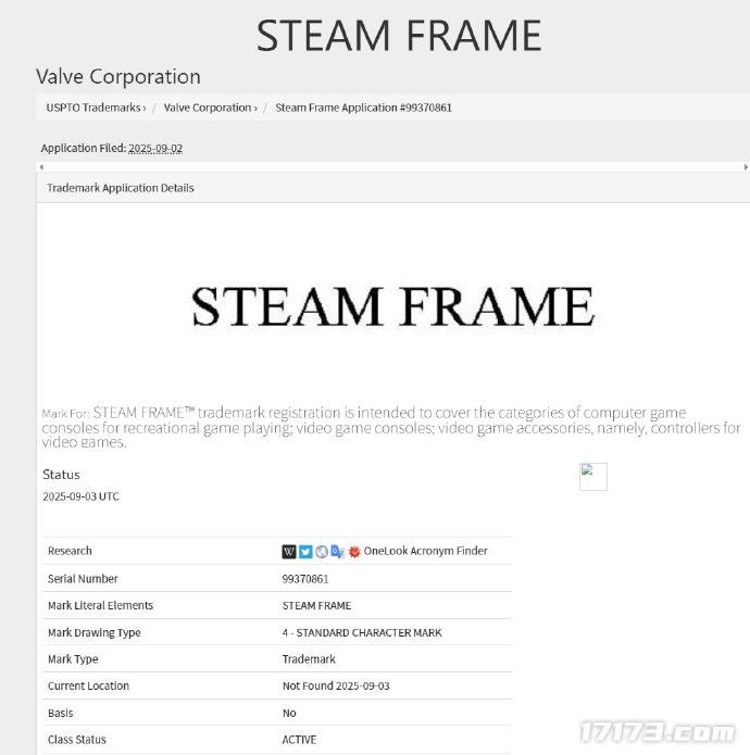  V社注册Steam Frame商标或将进军主机市场