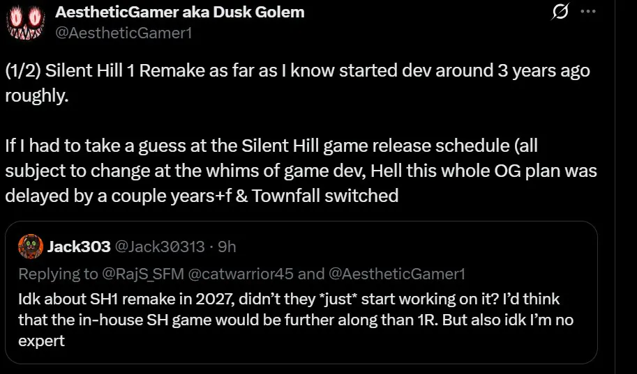 传《寂静岭1:重制版》已偷偷开发3年 2027年发售